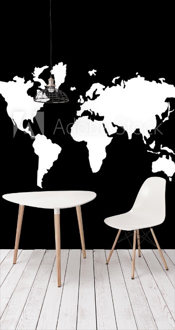 Picture of World map it is the white color icon 